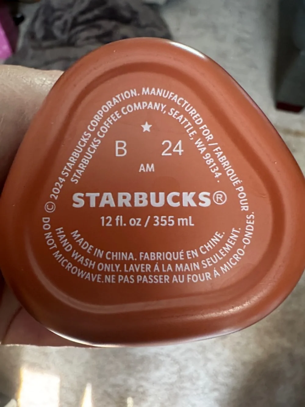 Starbucks Matte Rust Orange Travel Tumbler - Picture 3 of 5